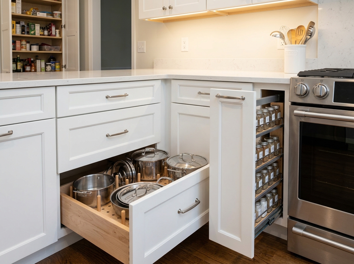 How to Create a Kitchen Layout? 5 Cabinet placement storage planning