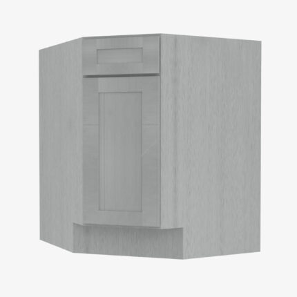 Diagonal Corner Sink Nova Light Grey Shaker Cabinet