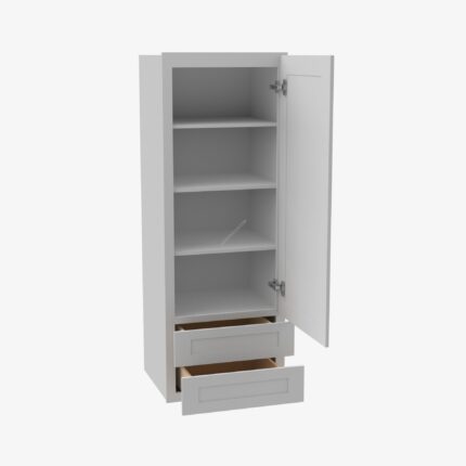 Wall Cabinet – 2 Built-in Drawer Lait Grey Shaker Cabinet