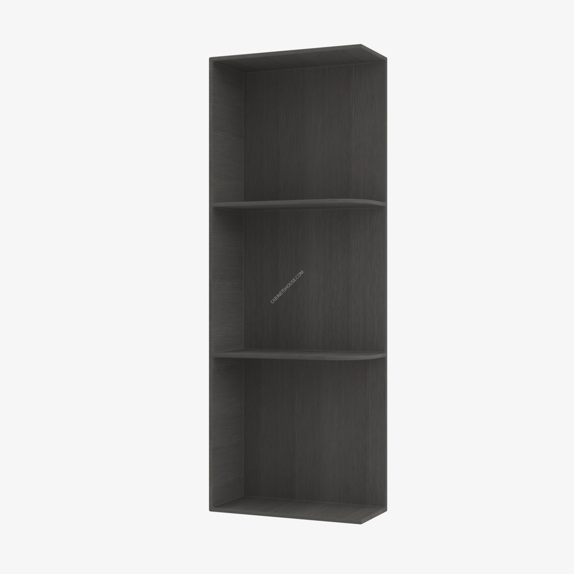 Wall End Shelf with Open Shelves AG-WES542 Forevermark Greystone Shaker