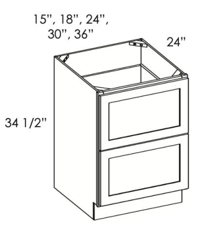 2 Drawer Pack PH-2DB24-2-1 Forevermark Petit OAK