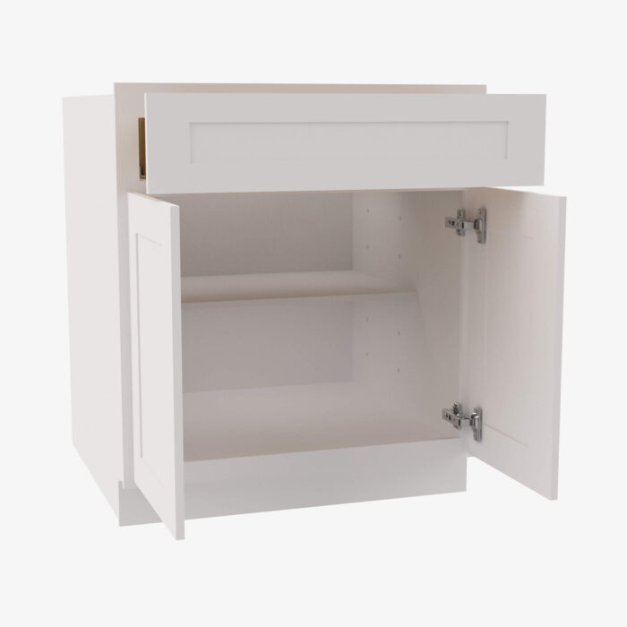 Warm White Double (Butt) Door Cabinet