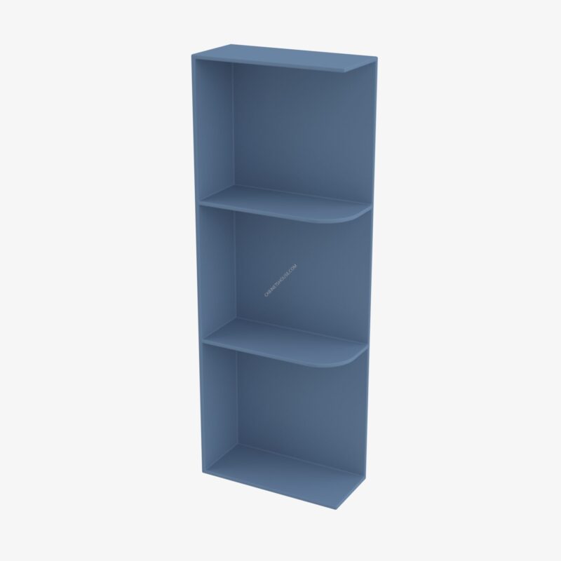 Wall End Shelf with Open Shelves AX-WES536 Forevermark Xterra Blue Shaker