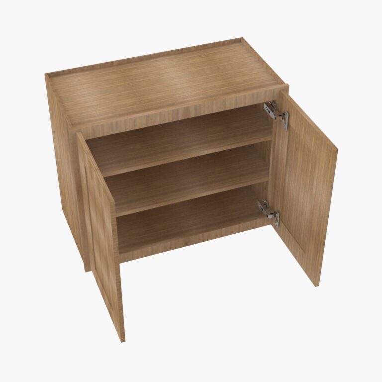 Wall Glass Door with No Mullion and with Clear Glass AR-W3642BGD Forevermark Woodland Brown Shaker