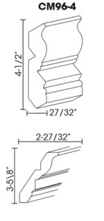 Brown Crown Molding