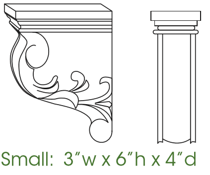 Decorative Corbel AZ-CORBEL60S Forevermark Champagne Maple Shaker