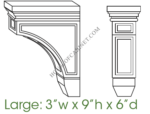 Decorative Corbel PH-CORBEL59 Forevermark Petit OAK