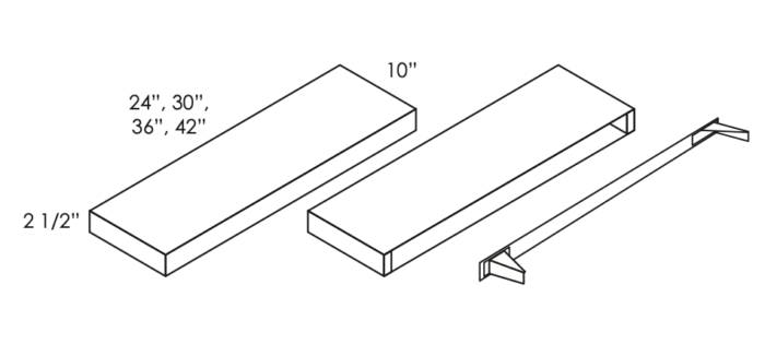 Forevermark Blaze Black Shaker Floating Shelves