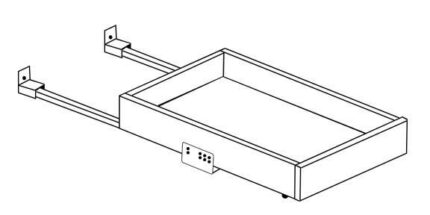 Rollout Tray With Dovetail Box Lait Grey Shaker Cabinet