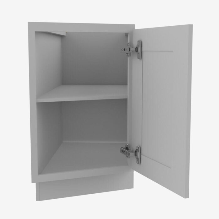 Forevermark AB BTC12R Single Door Cabinets 12 Inch Base Base Transitional Cabinet Right Lait Gray Shaker Grey 12 Inch Cabinet 3