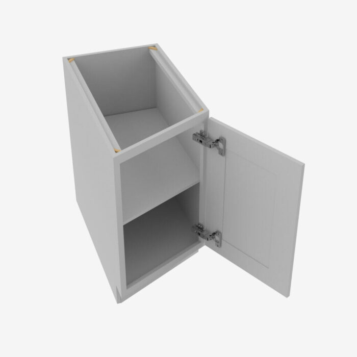Forevermark AB BTC12R Single Door Cabinets 12 Inch Base Base Transitional Cabinet Right Lait Gray Shaker Grey 12 Inch Cabinet 4