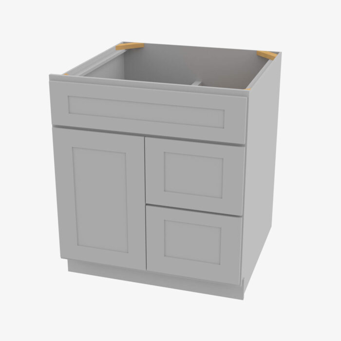 Forevermark AB S3021DR 34 12 Single Door Cabinets 30 Inch Combo Vanity with Right Drawer Lait Grey Shaker Grey 30 Inch Cabinet 2