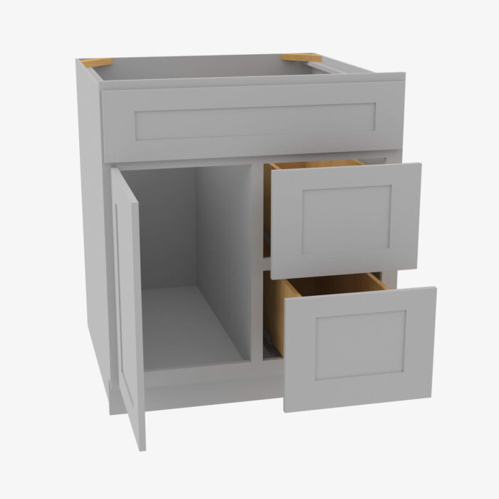 Forevermark AB S3021DR 34 12 Single Door Cabinets 30 Inch Combo Vanity with Right Drawer Lait Grey Shaker Grey 30 Inch Cabinet 3