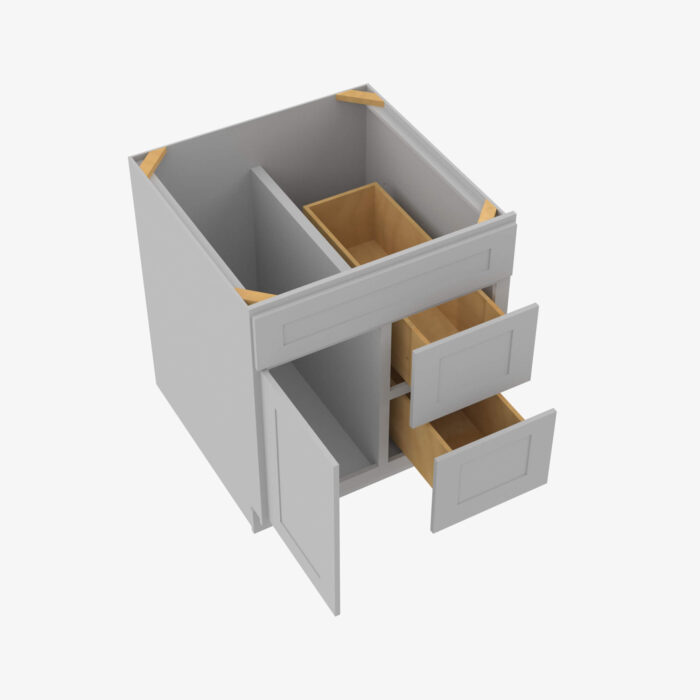Forevermark AB S3021DR 34 12 Single Door Cabinets 30 Inch Combo Vanity with Right Drawer Lait Grey Shaker Grey 30 Inch Cabinet 4