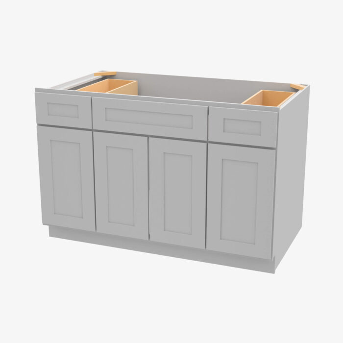 Forevermark AB S4821B12D 34 12 Double Door 48 Inch Sink Base Combo Vanity with Drawers Lait Grey Shaker Grey 48 Inch Cabinet 2