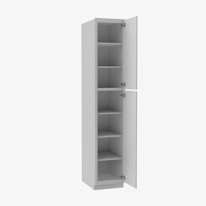 Forevermark AB WP1884 Double Door 18 Inch Tall Wall Pantry Cabinet Lait Grey Shaker Grey 18 Inch Cabinet 3
