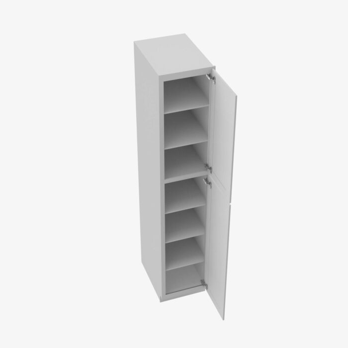 Forevermark AB WP1884 Double Door 18 Inch Tall Wall Pantry Cabinet Lait Grey Shaker Grey 18 Inch Cabinet 4