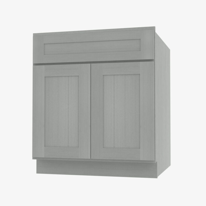 Forevermark AN B24B Double Door 24 Inch Base Cabinet Nova Light Grey Shaker Grey 24 Inch Cabinet 3