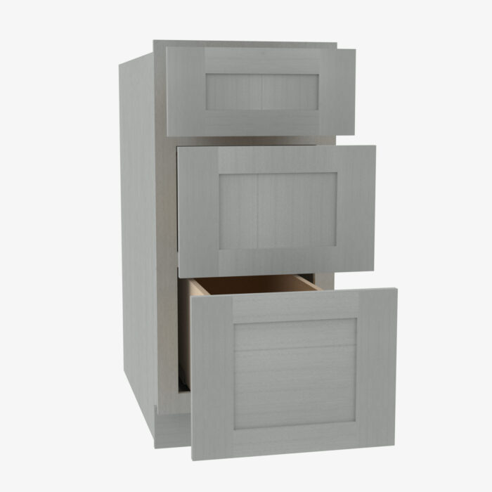 Forevermark AN DB18 3 18 Inch 3 Drawer Pack Base Cabinet Nova Light Grey Shaker Grey 18 Inch Cabinet 2