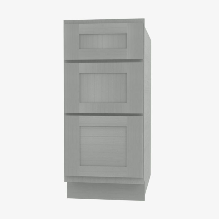 Forevermark AN DB18 3 18 Inch 3 Drawer Pack Base Cabinet Nova Light Grey Shaker Grey 18 Inch Cabinet 3