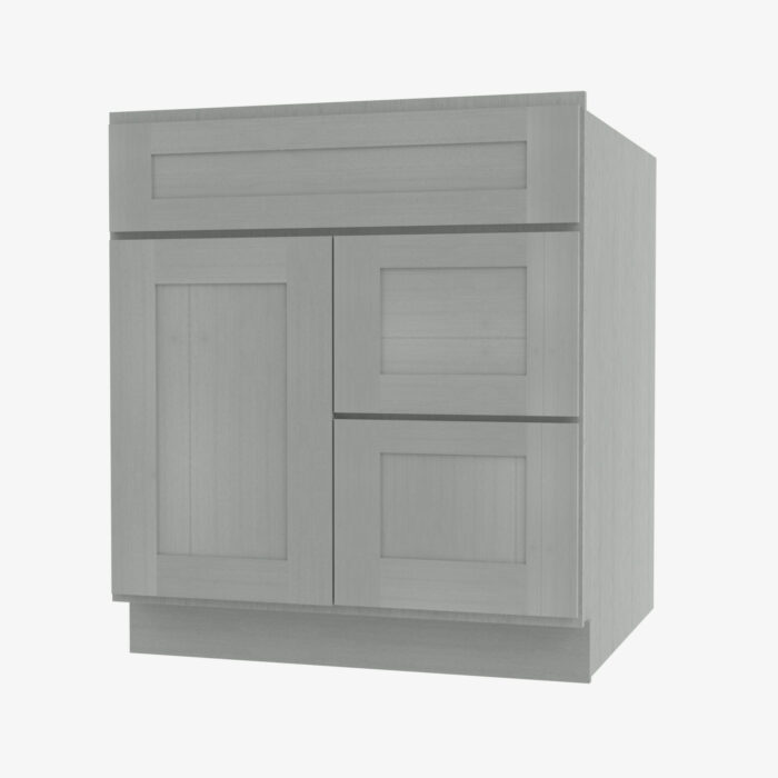 Forevermark AN S3021DR 34 12 Single Door Cabinets 30 Inch Combo Vanity with Right Drawer Nova Light Grey Shaker Grey 30 Inch Cabinet 2