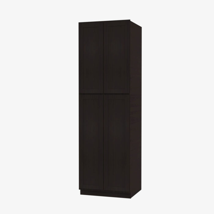 Forevermark AP WP2484B Four Door 24 Inch Tall Wall Pantry Cabinet with Butt Doors Pepper Shaker Espresso 24 Inch Cabinet 2