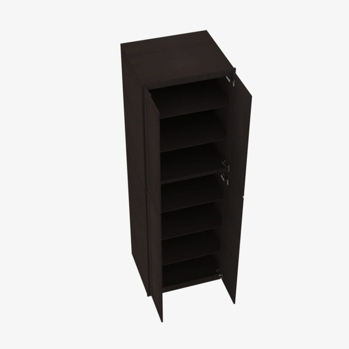 Forevermark AP WP2484B Four Door 24 Inch Tall Wall Pantry Cabinet with Butt Doors Pepper Shaker Espresso 24 Inch Cabinet 4