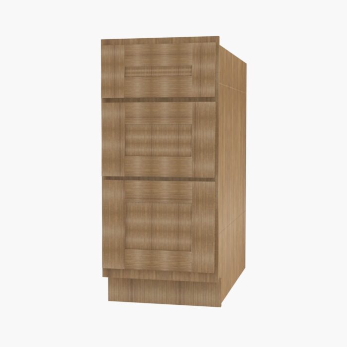 Forevermark AR DB36 3 36 Inch 3 Drawer Pack Base Cabinet Woodland Brown Shaker Brown 36 Inch Cabinet 3