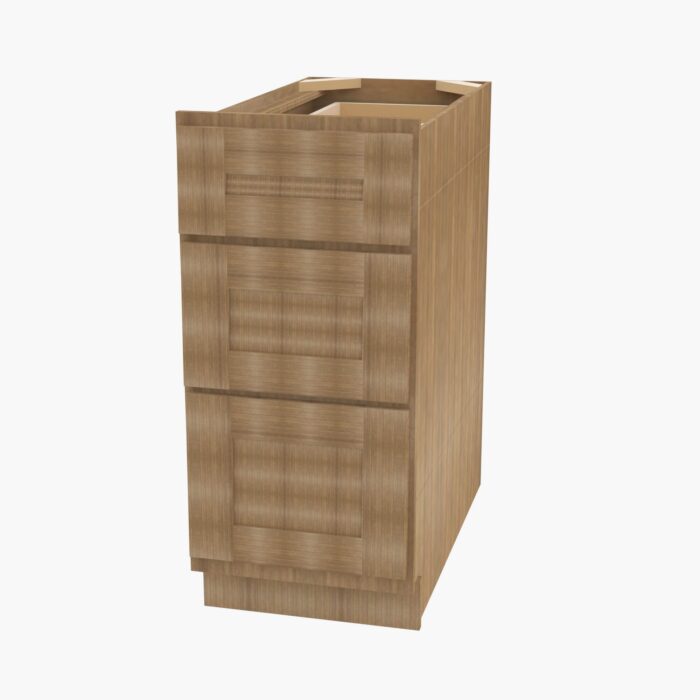 Forevermark AR DB36 3 36 Inch 3 Drawer Pack Base Cabinet Woodland Brown Shaker Brown 36 Inch Cabinet 4