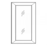 Brown Glass Door Kitchen Cabinet