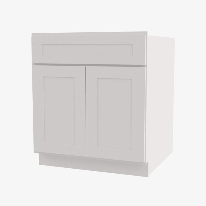 Forevermark AW B24B Double Door 24 Inch Base Cabinet Ice White Shaker White 24 Inch Cabinet