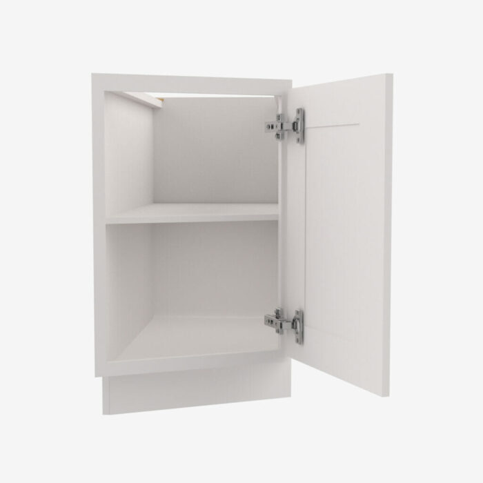 Forevermark AW BTC12R Single Door Cabinets 12 Inch Base Base Transitional Cabinet Right Ice White Shaker White 12 Inch Cabinet 3