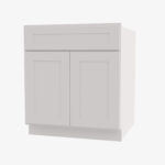 Forevermark AW S2421B 34 12 Double Door 24 Inch Sink Base Vanity with Drawers Ice White Shaker White 24 Inch Cabinet