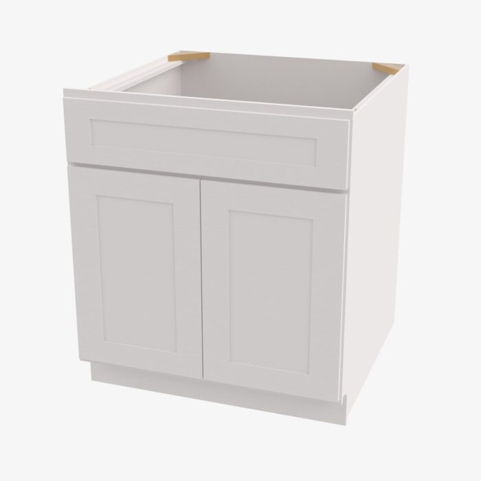 Forevermark AW S2421B 34 12 Double Door 24 Inch Sink Base Vanity with Drawers Ice White Shaker White 24 Inch Cabinet 2