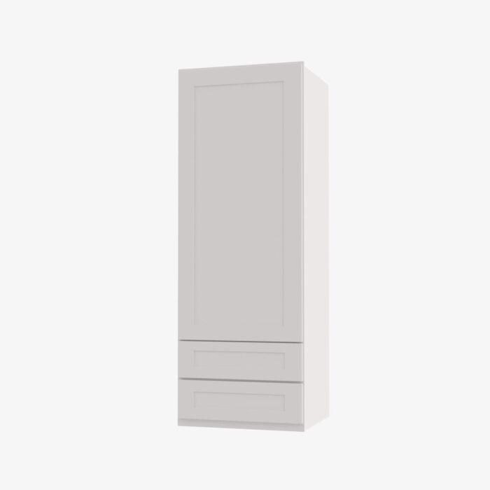 Forevermark AW W2D1848 Single Door Cabinets 18 Inch Wall Cabinet With 2 Built In Drawers Ice White Shaker White 18 Inch Cabinet 6