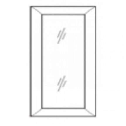 Forevermark Champagne Maple Shaker Glass Door Kitchen Cabinet