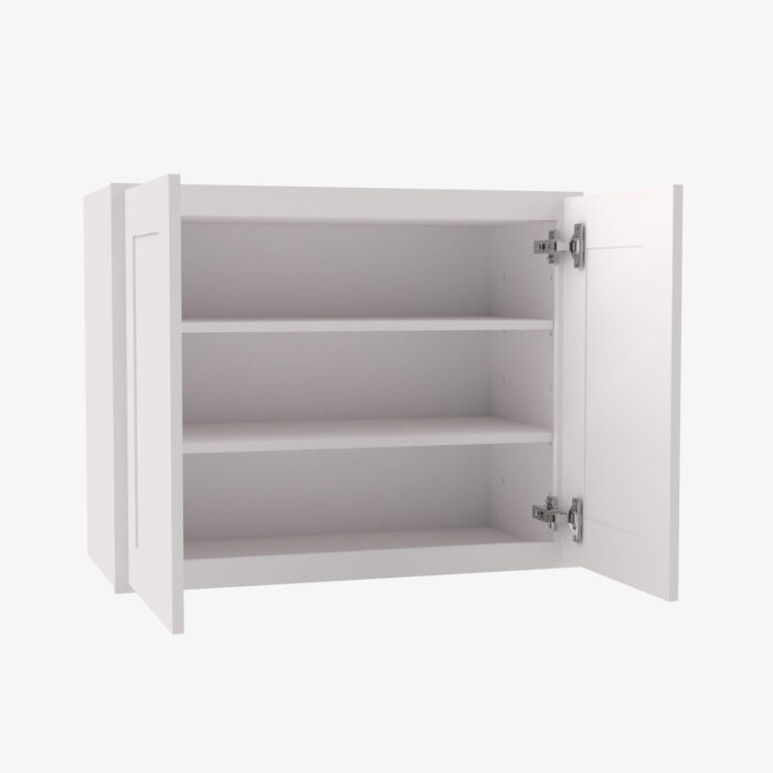 Forevermark AW W3336B Double Door 33 Inch Wall Cabinet Ice White Shaker White 33 Inch Cabinet 3