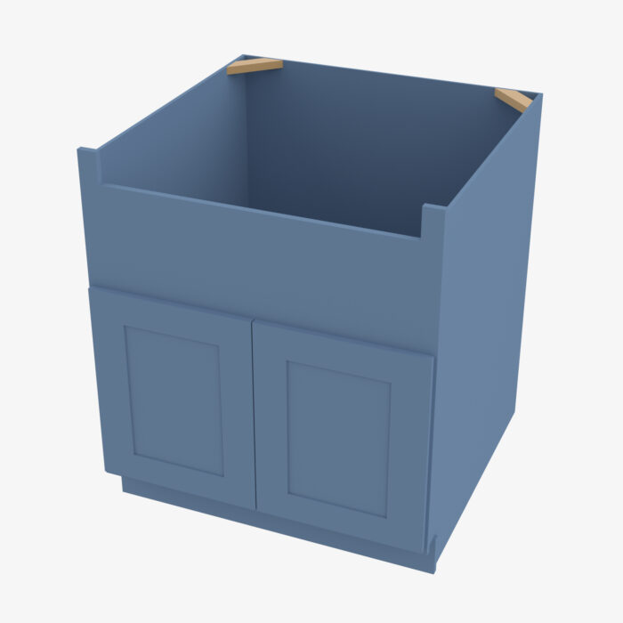 Forevermark AX FSB36B Double Door 36 Inch Farmhouse Sink Base Cabinet Xterra Blue Shaker Blue 36 Inch Cabinet 3