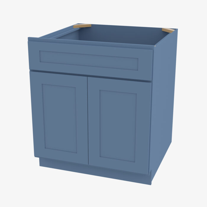 Forevermark AX S3621B 34 12 Double Door 36 Inch Sink Base Vanity Xterra Blue Shaker Blue 36 Inch Cabinet 3