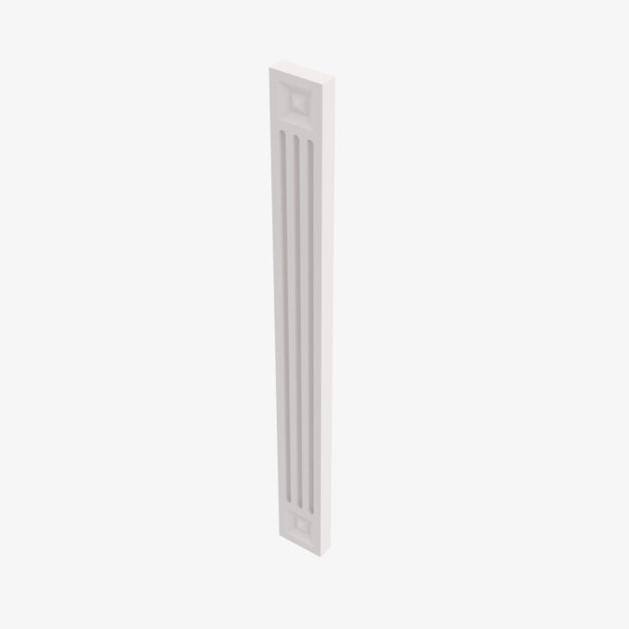 Forevermark GW A30WF Fluted Decorative Wall Filler TSG Forevermark Gramercy White White 3 Inch Cabinet