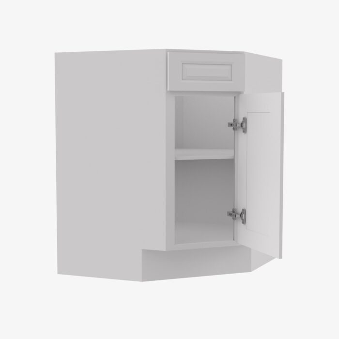 Forevermark GW BDCF36 Single Door Cabinets 36 Inch Base Diagonal Corner Sink Cabinets Cabinet Gramercy White White 36 Inch Cabinet 3