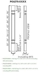 Accessories and Parts - GW-POLE75-T396