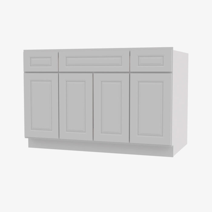 Forevermark GW S4821B12D 34 12 Double Door 48 Inch Sink Base Combo Vanity with Drawers Gramercy White White 48 Inch Cabinet 6
