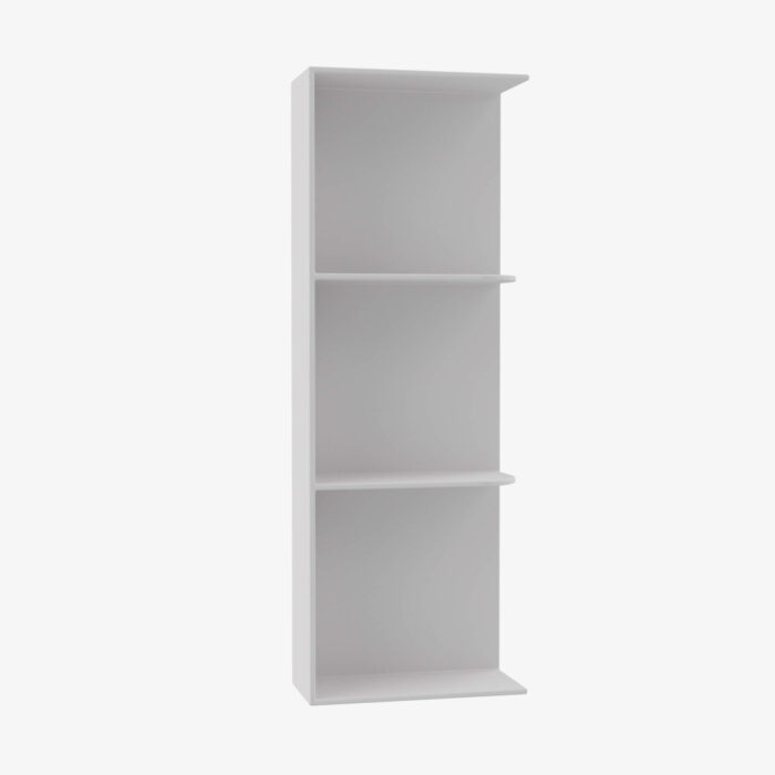 Forevermark GW WES536 Wall End Shelf with Open Shelves TSG Forevermark Gramercy White White 5 Inch Cabinet