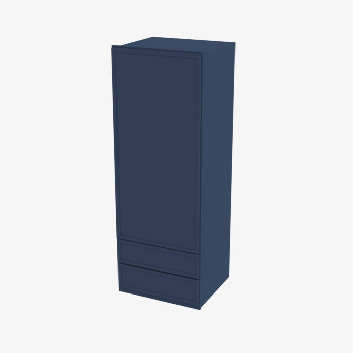 Forevermark PD W2D1860 Single Door Cabinets 18 Inch Wall Cabinet With 2 Built In Drawers Petit Blue Blue 18 Inch Cabinet 4