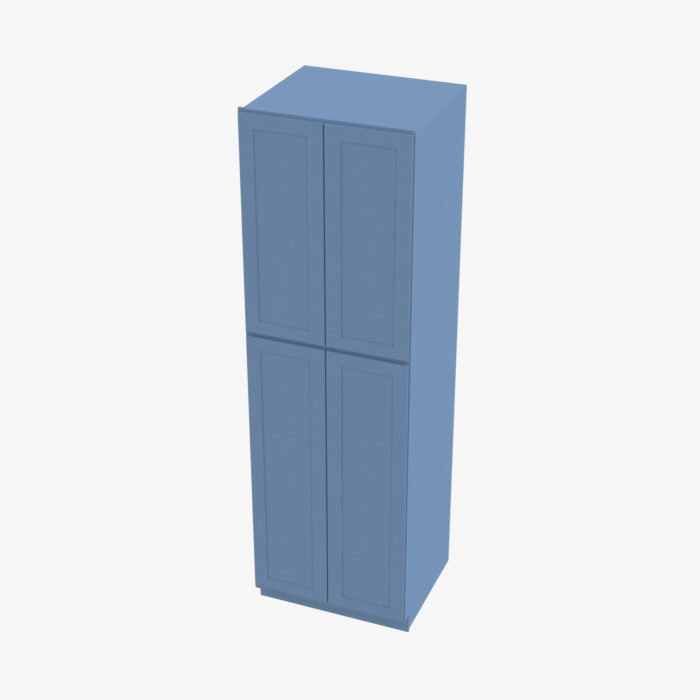 Forevermark Tall Wall Pantry Cabinet with Butt Doors AXB WP2484B Blue 24 Inch Cabinet 2