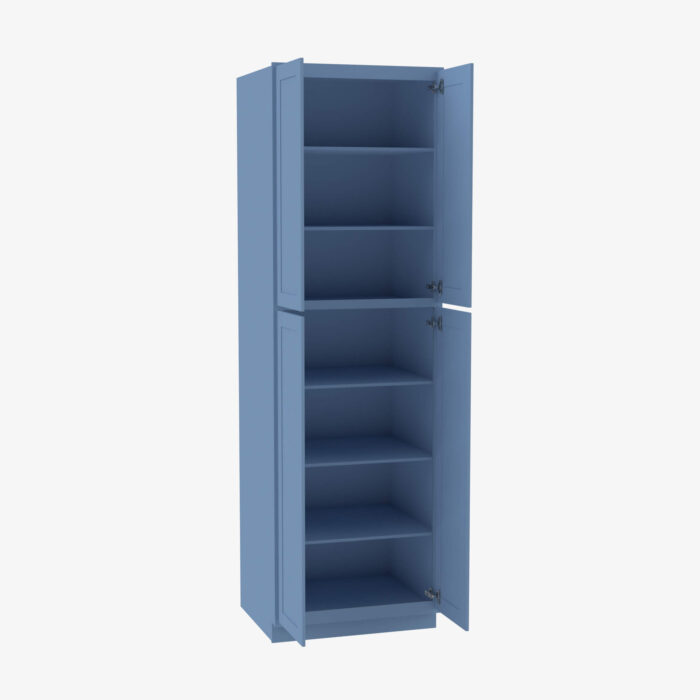 Forevermark Tall Wall Pantry Cabinet with Butt Doors AXB WP2484B Blue 24 Inch Cabinet 3