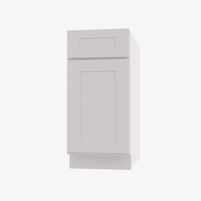 aw b21 single door 21 inch base cabinet ice white shaker