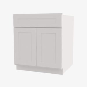 aw b27b double door 27 inch base cabinet ice white shaker