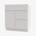aw s3021dr 34 1 2 single door 30 inch combo vanity with right drawer ice white shaker